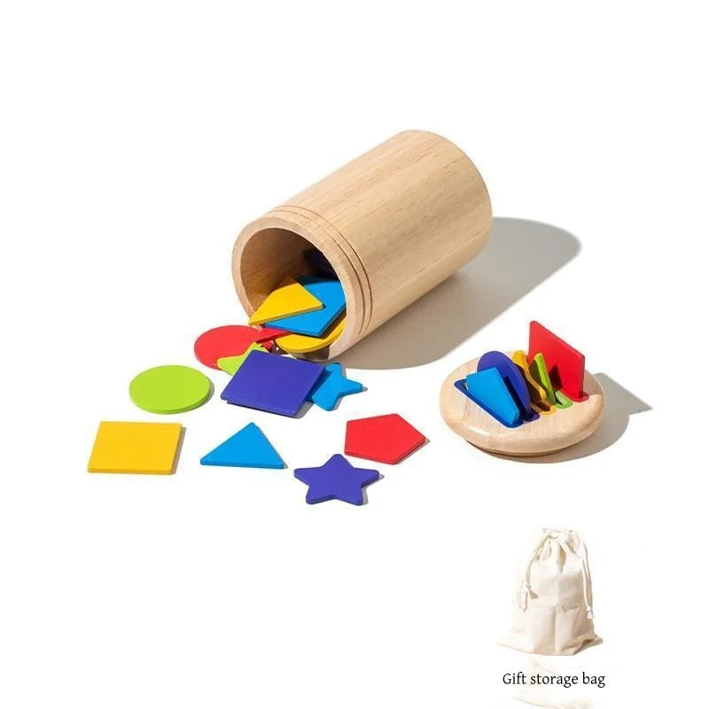 Jouets en Bois Montessori – Set Éducatif Sensoriel pour Motricité Fine et Tri des Couleurs