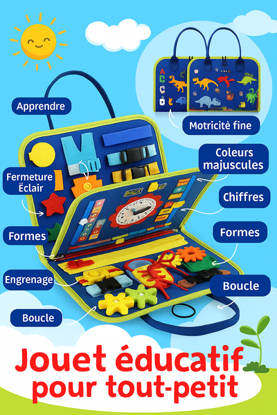 Planche Occupée Montessori – Jouet Sensoriel Éducatif pour Tout-Petits
