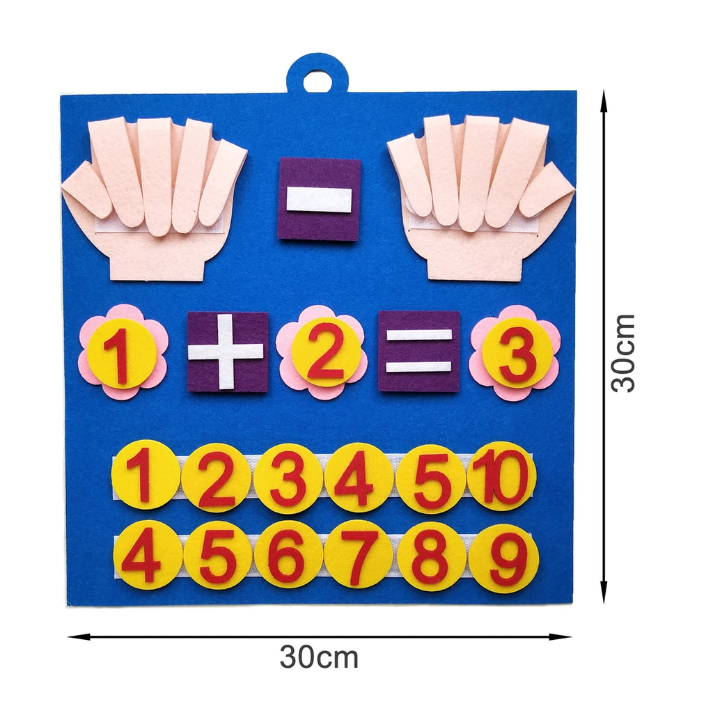 Jouets Montessori Chiffres en Feutre – Apprentissage du Comptage pour Tout-Petits