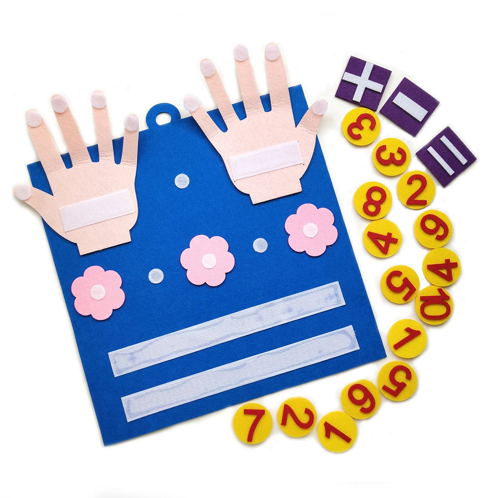 Jouets Montessori Chiffres en Feutre – Apprentissage du Comptage pour Tout-Petits
